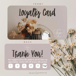 Visite Boule Disco | Fleurs Boho | Carte de fidélité