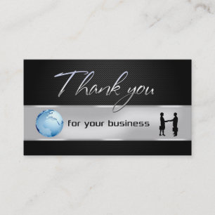 Visite Bureau Business People World Globe Carte de remerc