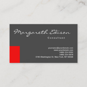 Visite Calligrigraphie Rouge Gris gris clair Carte de vis