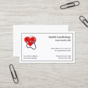 Visite Cardiologue Cardiologie Stethoscope Carte de visit