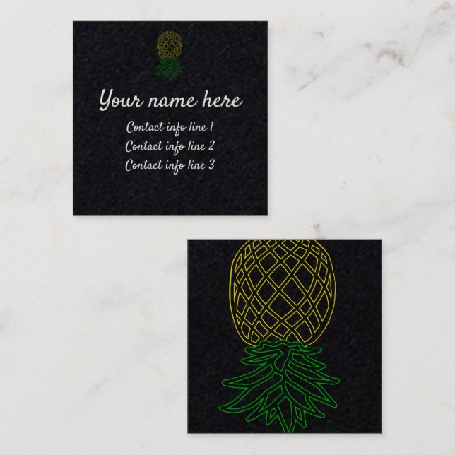 Visite Carré Carte d'appel de l'ananas Swinger (Devant / Derrière)