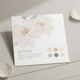 Visite Carré Carte de code vestimentaire de mariage à points de