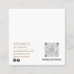Visite Carré Carte de correspondance photo avec QR code scannab