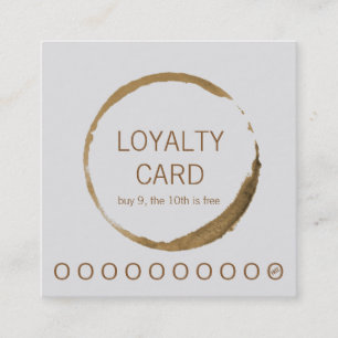 Visite Carré Carte de fidélité au café - tache de café