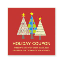 Carte de réduction Coupon de vacances