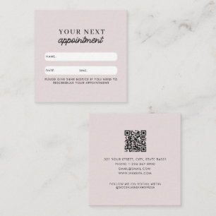 Visite Carré Carte de rendez-vous client professionnel QR Code