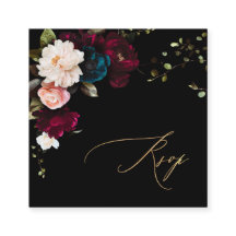 Carte de réponse incluse Fleurs sombres et mystéri