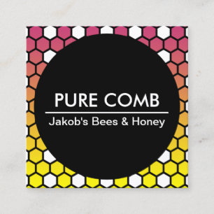 Visite Carré carte de société hexa honeycomb