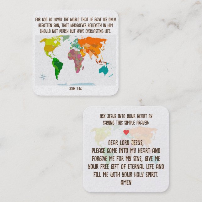 Visite Carré Carte de traçage Gospel (Devant / Derrière)