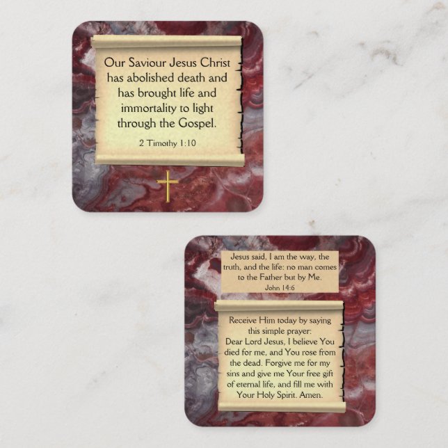 Visite Carré Carte de traçage Gospel (Devant / Derrière)