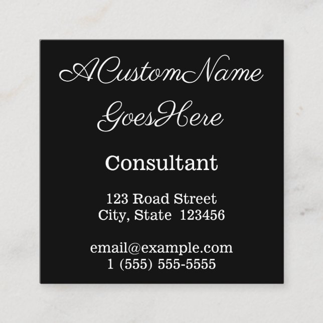 Visite Carré Carte professionnelle de base de profil (Devant)