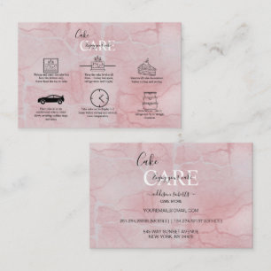 Visite Carré de soins de gâteau rose esthétique Carte de