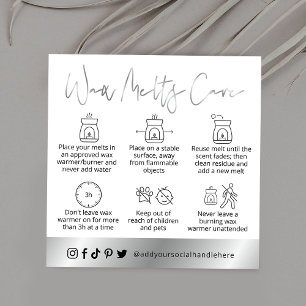 Visite Carré Guide de sécurité des fontes de cire Carte Logo Bl
