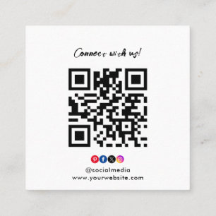 Visite Carré Logo personnalisé Se connecter avec Carte de visit