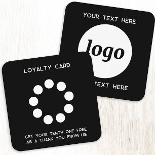 Visite Carré Logo simple et carte de fidélité promotionnelle te