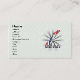 Visite Carte 2,0 de drapeau de la Norvège