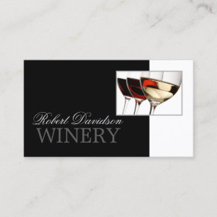 Visite Carte Black & White de la vinerie de sommelier