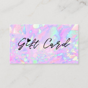 Visite carte cadeau inspirée de l'opale rose