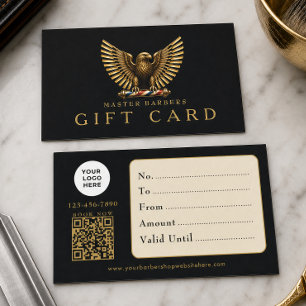 Visite Carte Cadeau Logo Salon de Coiffure Luxe Aigle Dor