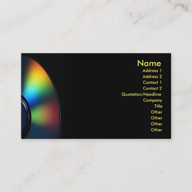 Visite Carte CD de profil (Devant)