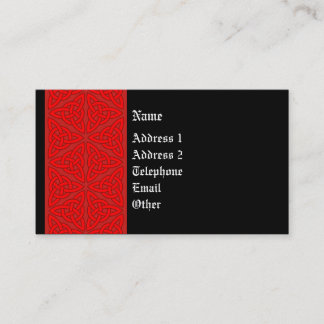 Visite Carte celtique de profil - rouges