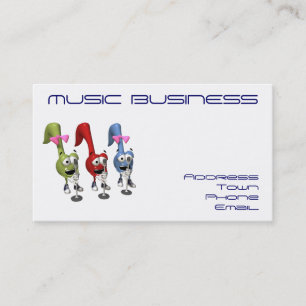 Visite Carte Chanteur-Affaire-Personnelle de trio