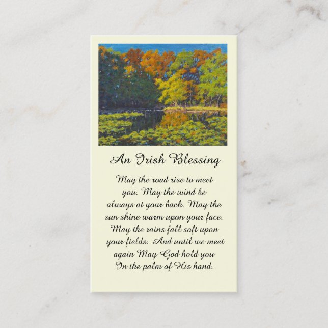 Visite Carte commémorative de belle couleur d'automne (Devant)