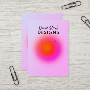 Visite Carte d'affichage de la calligraphie rouge rose or