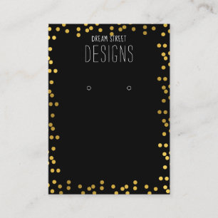 Visite Carte d'affichage de Parties scintillant Gold Pois
