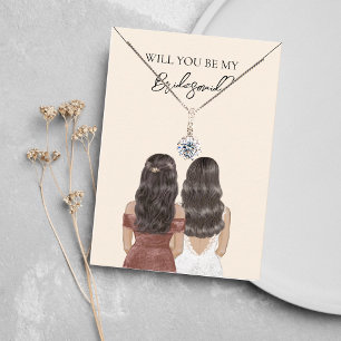 Visite Carte d'affichage du collier de femme de mariage