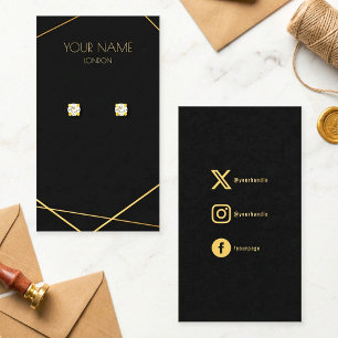 Visite Carte d'affichage miniature de l'oreille en or géo