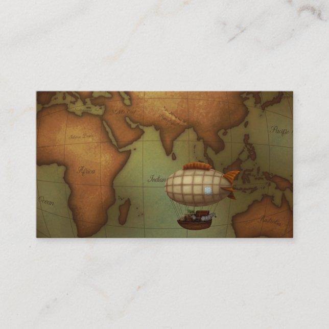 Visite Carte d'appel personnalisée Carte de l'hémisphère  (Devant)