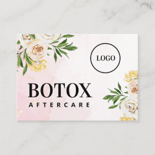 Visite Carte d'arrière-plan Botox de ressort Logo person