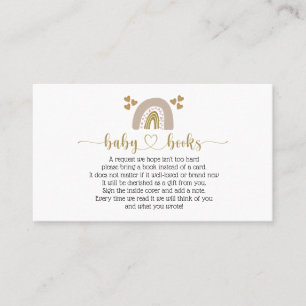Visite Carte de Baby shower de demande de livre arc-en-ci