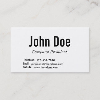 Visite Carte de base