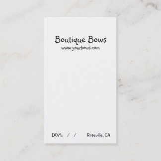 Visite Carte de base d'arc de boutique