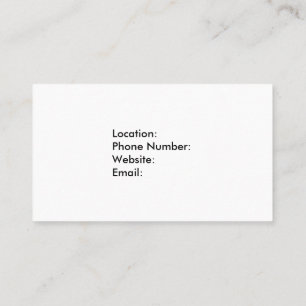 Visite Carte de base de Buisiness