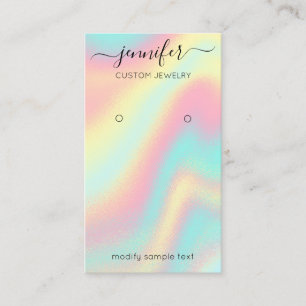 Visite Carte de bijoux personnalisée Logo Holographie so