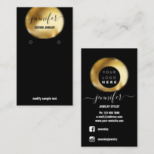Visite Carte de bijoux personnalisée Logo Médias sociau