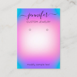 Visite Carte de bijoux personnalisée Logo SocialOmbre Pi