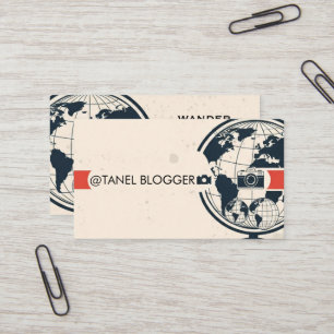 Visite Carte de blogueur de voyage