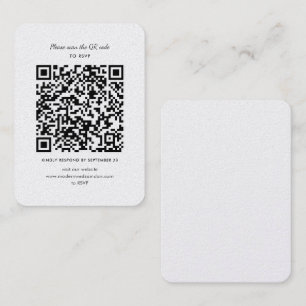 Visite Carte de boîtier Mariage de code QR RSVP moderne