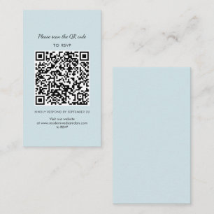Visite Carte de boîtier Mariage RSVP QR simple