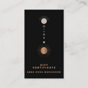 Visite *~* Carte de certificat-cadeau Cosmique Lunaire Un
