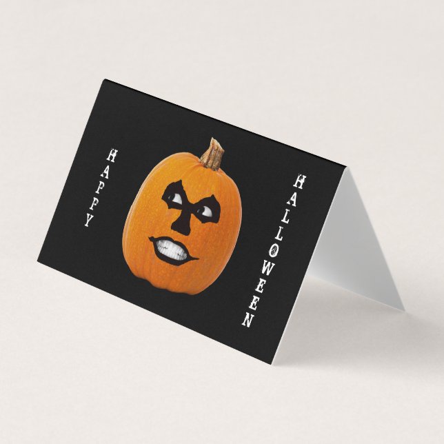 Visite Carte de change Jack o' Lantern Evil Face (Devant)