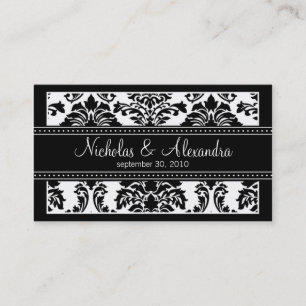 Visite Carte de charme de Web de mariage damassé