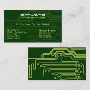 Visite Carte de circuit électrique vert