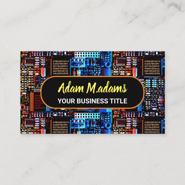 Visite Carte de circuit imprimé Pro Electronic PCB (QR Co (Devant)