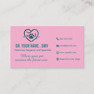 Visite Carte de clinique vétérinaire personnalisée avec l