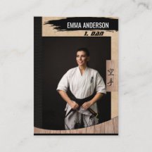 Carte de collection en bois Ceinture noire de Kara